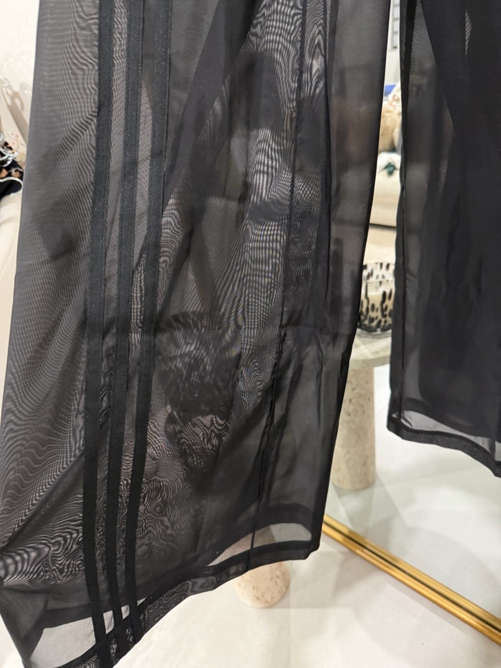 Adidas Black Women’s Wide-Leg Sheer Dress Pants Size XS - Picture 6 of 9